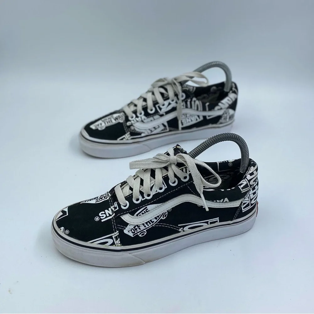 Vans black and white off the wall old Skool womens size 7 - Picture 2 of 6